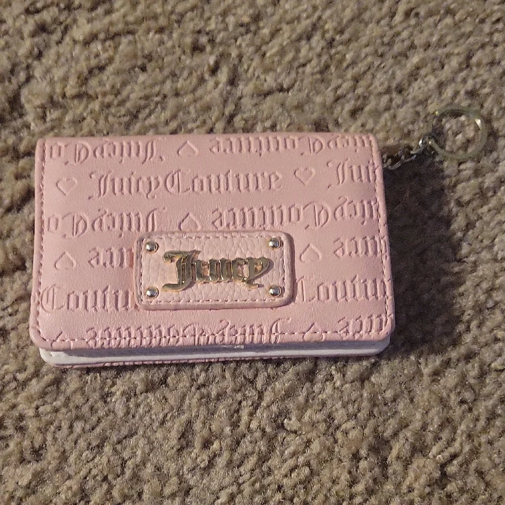 Juicy Couture Pink Embossed Card Holder Wallet